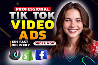 create 3 tik tok video ads, dropshipping ads, tik tok ads, facebook video ads