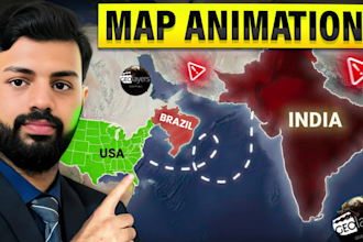 make engaging animated map video and realistic 3d map animation shorts