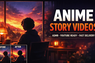 create cinematic ai aesthetic anime story asmr lofi faceless youtube channel