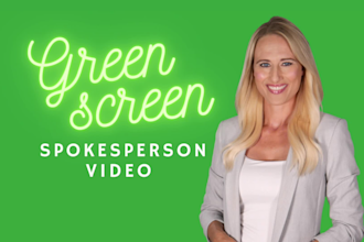 film a green screen spokesperson video 4k