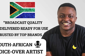 record a professional south african voice over in english