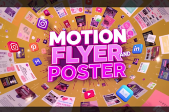 create motion flyer  for your instagram and facebook