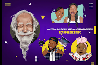 do best cartoon character, mascot and caricature logo design
