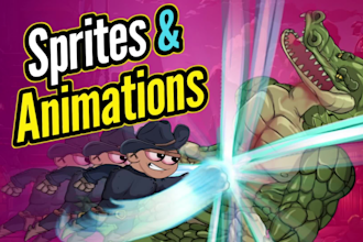 custom 2d character design n animation for any game asset sprite sheet spine2d