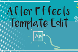 edit and customize your after effects template