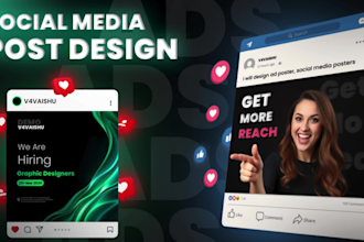 design social media poster, banner and facebook ads