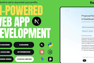 build ai powered websites with custom UI and scalable design