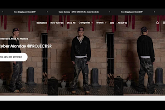 design a clothing shopify store, streetwear website or fashion website