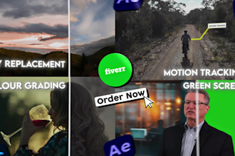 color grading, green screen, sky replacement motion tracking