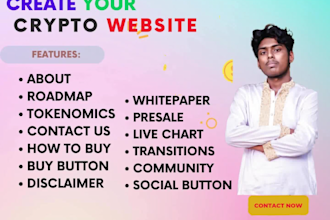 build crypto or memecoin website for you