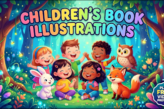 illustrate childrens storybook with ai video preview for kdp