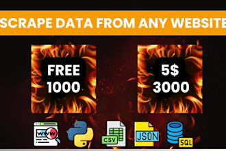 web scraping, data extraction, and automation services