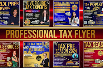 design online tax flyer ad for credit repair score, instagram post design