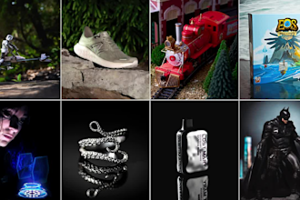 do unique product photography for website amazon and socials
