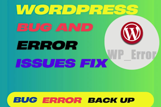 fix wordpress bug or error and fix wordpress issues
