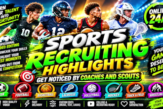do sports highlights reel sport video editing recruit football basketball soccer