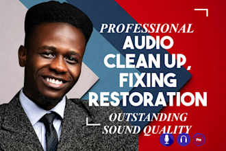do audio noise removal,audio clean up,audio repair,fix audio