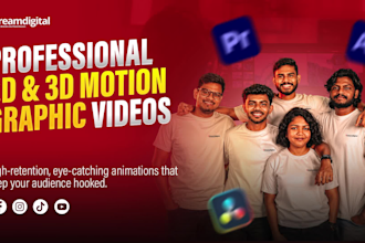create professional 2d and 3d motion graphic videos