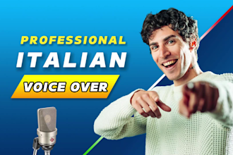 record a professional italian male voice over