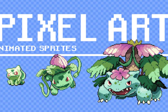 make professional 8 bit pixel art sprites and animations for indie games
