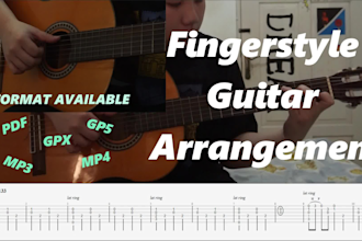 arrange or transcribe fingerstyle guitar tabs