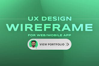 Hot Deals!  do ux research wireframe prototype for web app design