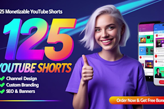 create youtube shorts channel with 125 videos