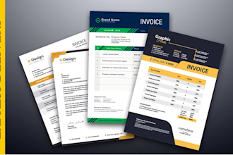 design invoice, quotation, receipt, letterhead in 4hrs