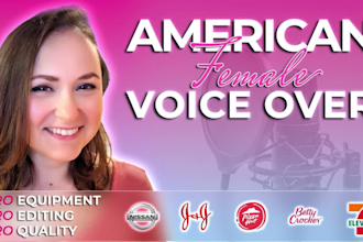 record a professional, friendly, millenial female voice over