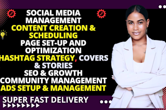 be your expert social media manager ig, fb, tiktok, twitter, linkedin gtg