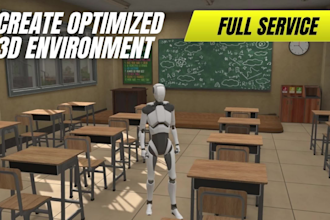create optimized 3d environment assets for you indie game
