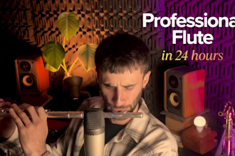 record professional flute for your song in 24 hours