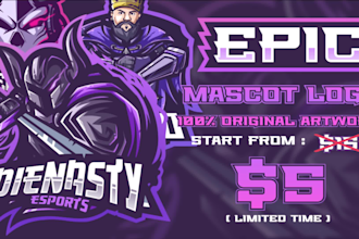 design an epic mascot logo for esports and streamers