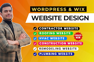 build contractor, construction, roofing, hvac, remodeling and plumbing website