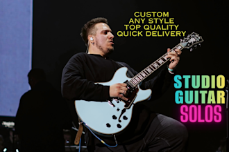 record lead electric guitar solo, professional guitarist