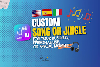 create a custom ai song, jingle for business or personal use