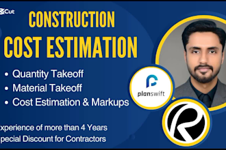 do cost estimation and material take off for all construction trades