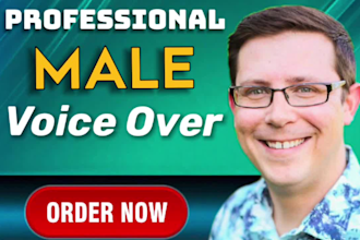 record a pro american male voiceover
