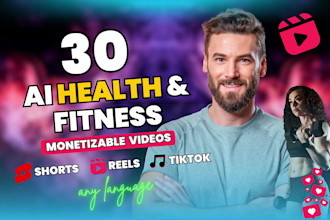 create ai health and fitness instagram reels, youtube shorts and tiktok