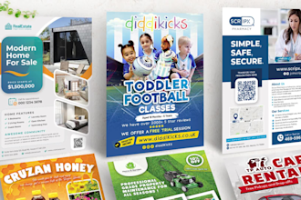 create awesome advertising, marketing, product flyer poster