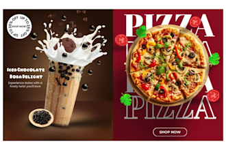 design food poster, restaurant flyer, banner, menu and social media food post
