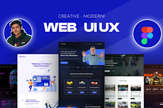 create a website design ,landing page using figma