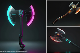 do 3d model, props, objects and other game assets