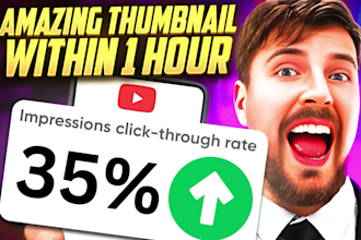 design catchy youtube thumbnail