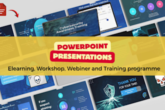 design modern powerpoint presentation for elearning brand