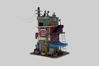 create a 3d model, character or prop
