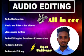 edit, fix, repair, enhance or noise reduction any voice or audio