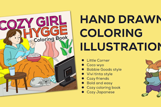 custom bold and easy cozy scenes coloring pages