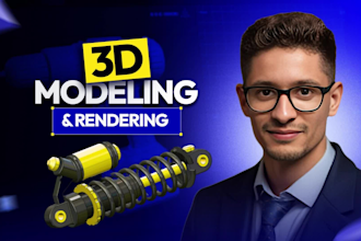 create professional cad product design and 3d model using solidworks