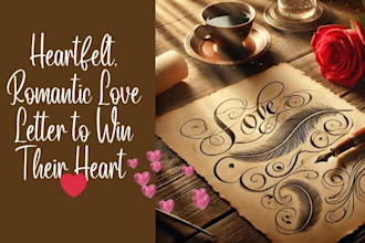 write a heartfelt, romantic love letter to win their heart